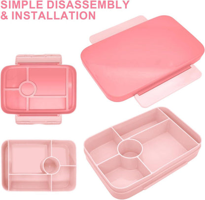 IJIAMY Bento Box Kinder Brotdose mit Fächern Auslaufsicher Lunchbox Snackbox