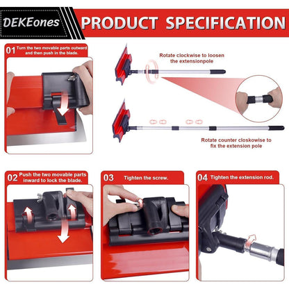 Flächenspachtel Set Edelstahl – 10", 16" & 24" Skimming Blades