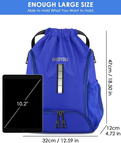Sportbeutel Fußballtasche Rucksack Kordelzug Wasserfest Herren Damen Kinder