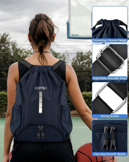 Sportbeutel Fußballtasche Rucksack Kordelzug Gymsack mit Schuhfach