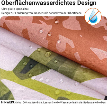 Duschvorhang Blätter Linie 120x200cm Antischimmel Polyester