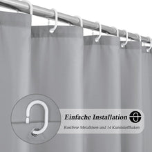 Duschvorhang Extra Groß 200x200 Grau Wasserdicht
