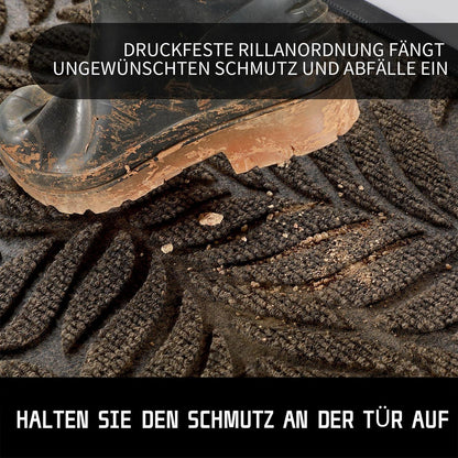 Fußmatte rutschfest 120x80 cm – Braun, wetterfest & sauber