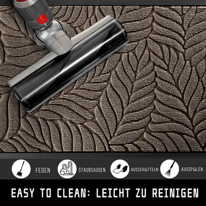 Fußmatte rutschfest 120x80 cm – Braun, wetterfest & sauber