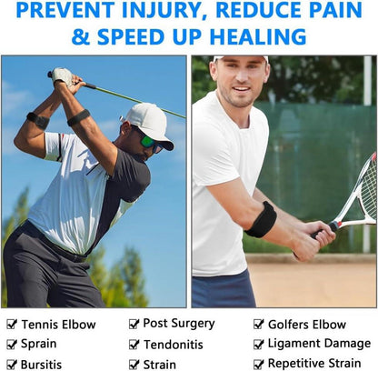 Ellenbogenbandage Tennisarm Golferellenbogen Sport 2er Set Blau