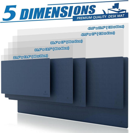 Tischunterlage wasserdicht PVC doppelseitig Dunkelblau Gelb 43cm x