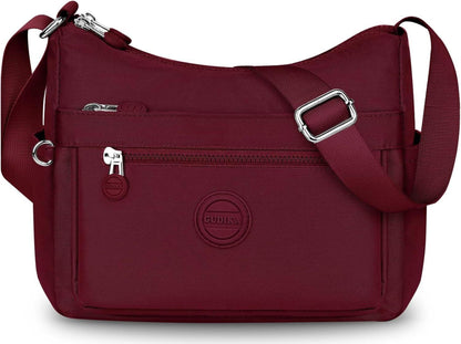 Umhängetasche Damen Wasserdicht Nylon Schultertasche viele Fächer