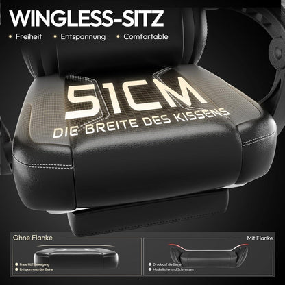 Dowinx Gaming Stuhl mit Massage Lendenwirbelstütze und