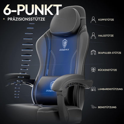 Dowinx Gaming Stuhl mit Massage Lendenwirbelstütze und