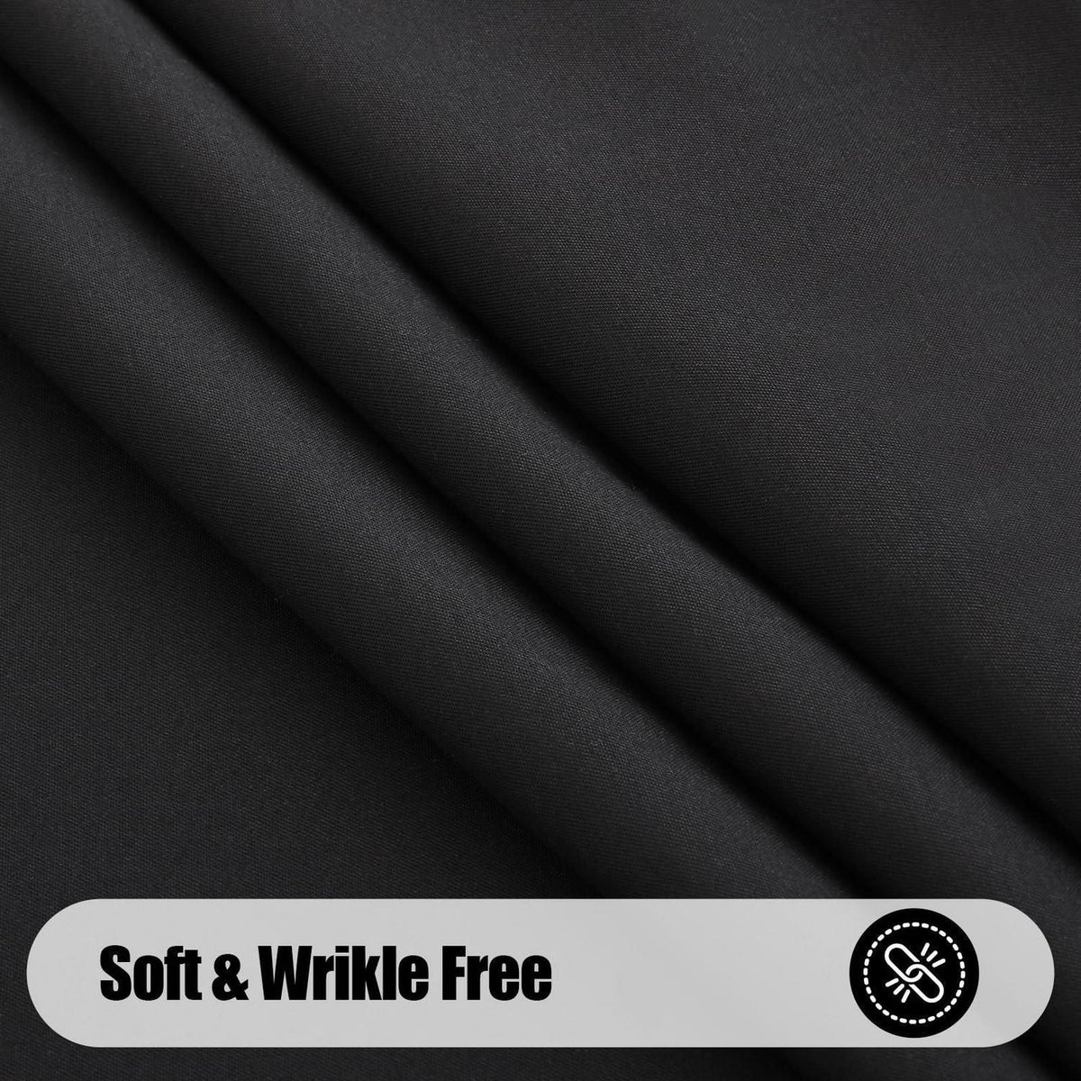 Abwaschbare Tischdecke Rechteckig 130x160 cm – Schwarz