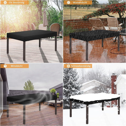 Dokon Tischplatte Abdeckung 150x90x10cm Schwarz