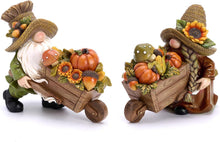 Herbstdeko Figuren Kunstharz Zwerge Kürbis Herbst Deko Tisch Fenster