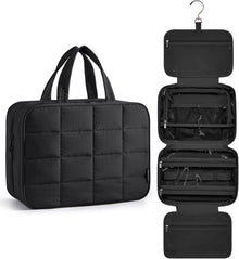 Kulturbeutel zum Aufhängen Damen Kosmetiktasche Organizer Bag Schwarz