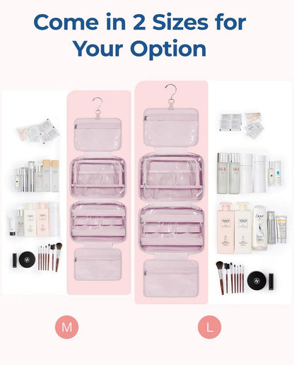 BAGSMART Kulturbeutel zum Aufhängen Rosa Groß Makeup Organizer