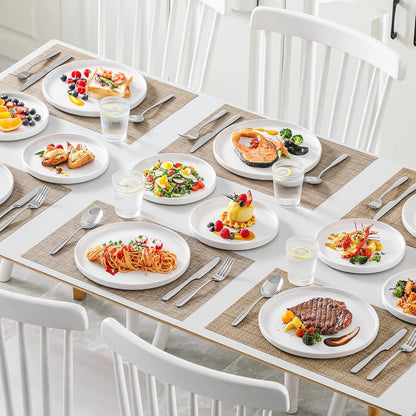 vancasso VENUS Speiseteller Set 6 Personen Ø 10.5 inch Weiß Geschirr