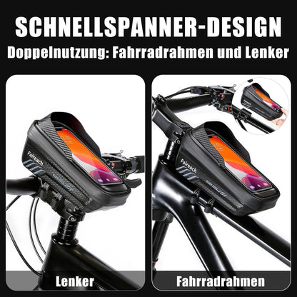 Fahrrad Rahmentasche mit 3D Sonnenblende und Touchscreen für