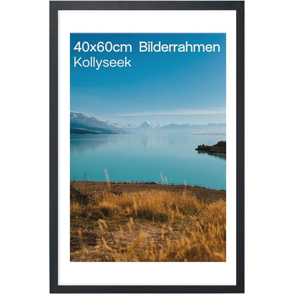 Bilderrahmen 40x60 Schwarz MDF Acrylglas Aufhängen