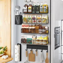 Magnetisches Gewürzregal für Kühlschrank Schwarz 7-teilig