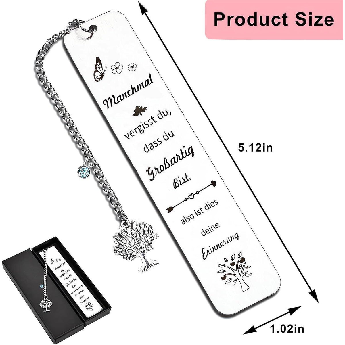 Metall Lesezeichen Lebensbaum | Inspirierendes Geschenk für Frauen