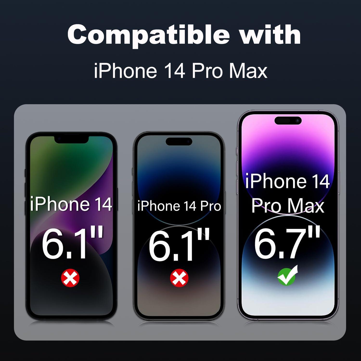 Tentoki Sichtschutz Panzerglas iPhone 14 Pro Max 6,7 Zoll