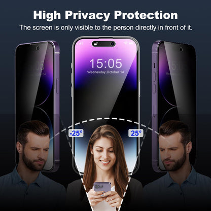 Sichtschutz Panzerglas iPhone 14 Pro Max 6,7 Zoll Anti-Spy [2