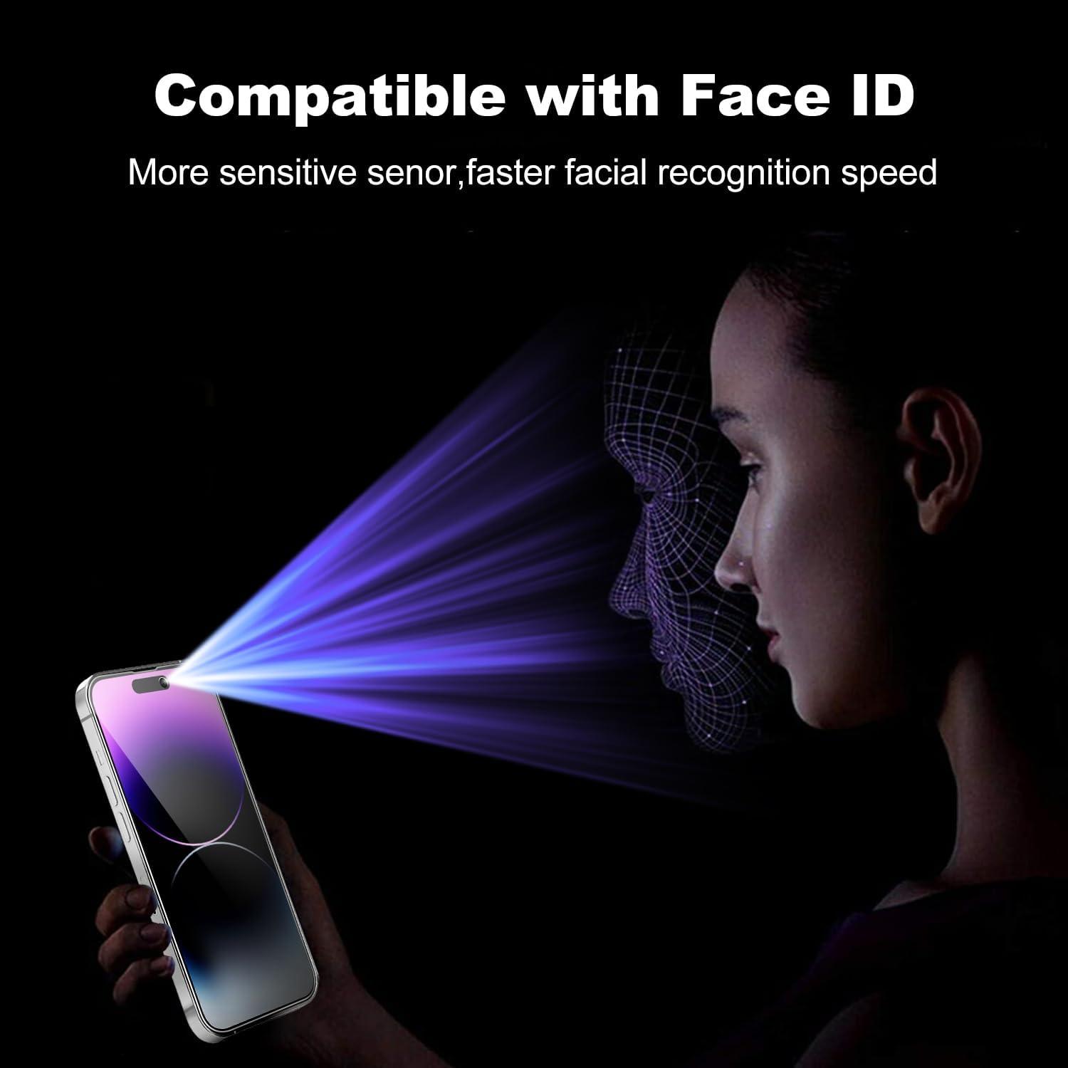 Sichtschutz Panzerglas iPhone 14 Pro Max 6,7 Zoll Full Screen Anti-Spy