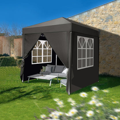 2x2m Faltpavillon mit Seitenteilen – Winddicht & UV-Schutz