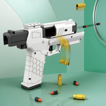 Spielzeug Pistole für Kinder: Schaumstoff Blaster Set, 40 weiche Kugeln, 24 bullet shells