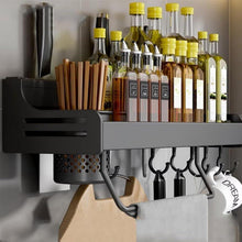 Schwarz Gewürzregal Hängend ohne Bohren Wand Organizer