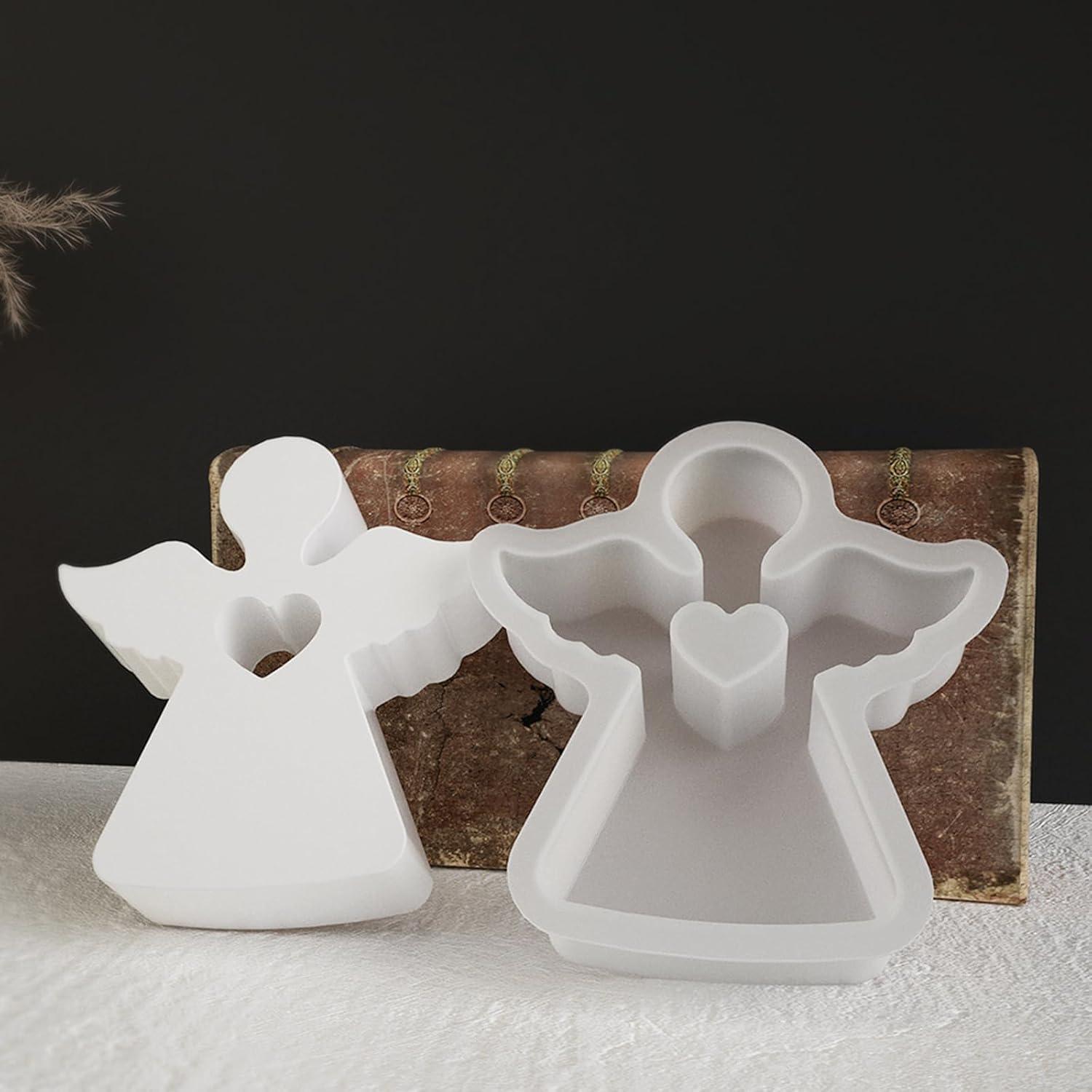 Engel Silikon Gießformen Set DIY Kerzenform Ostern 3D Kerzenhalter
