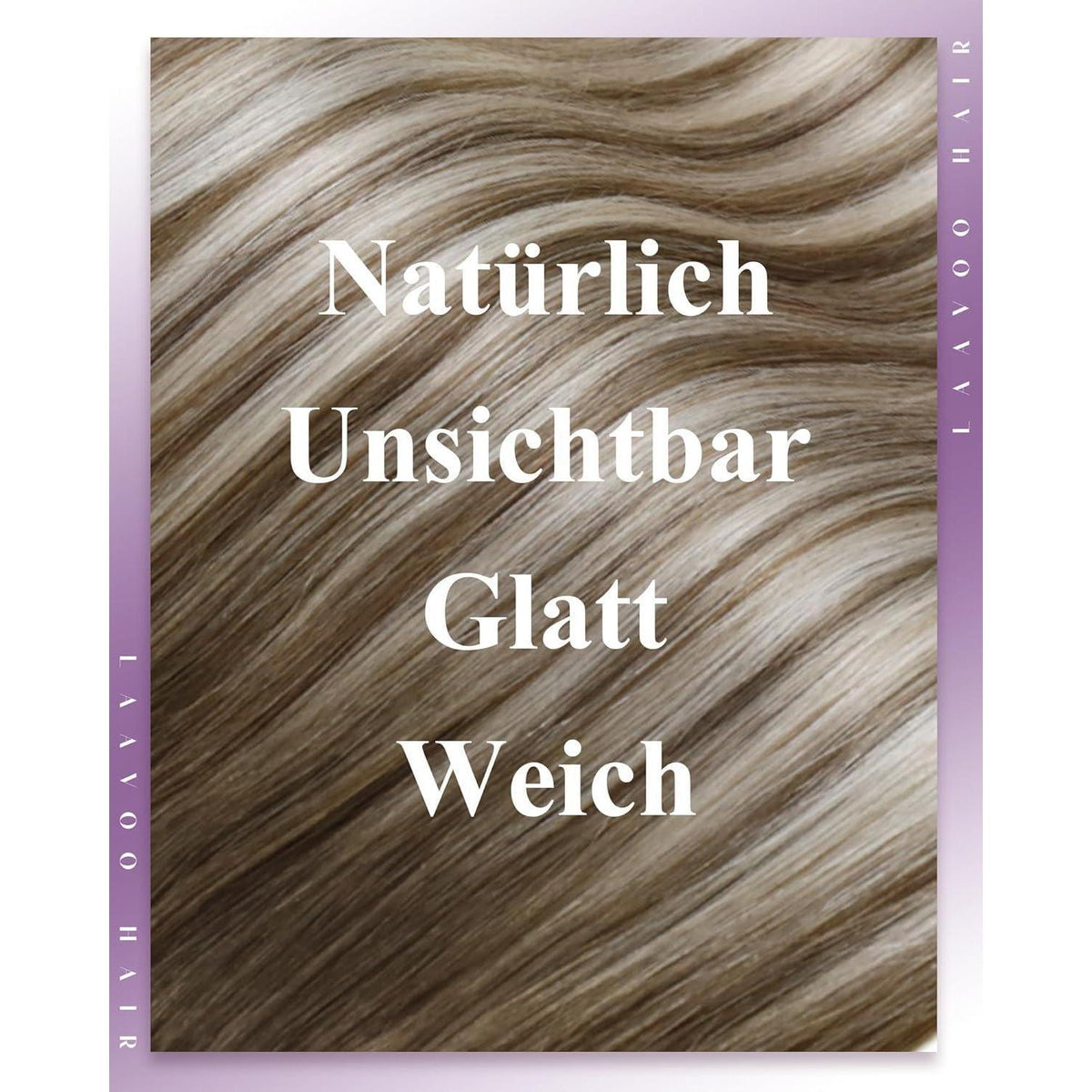 Echthaar Tressen Extensions Braun Blond 12 Zoll 50g