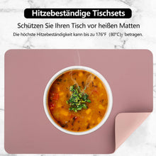 Abwaschbare Tischsets in Lederoptik, 6er Set, Lila + Rosa