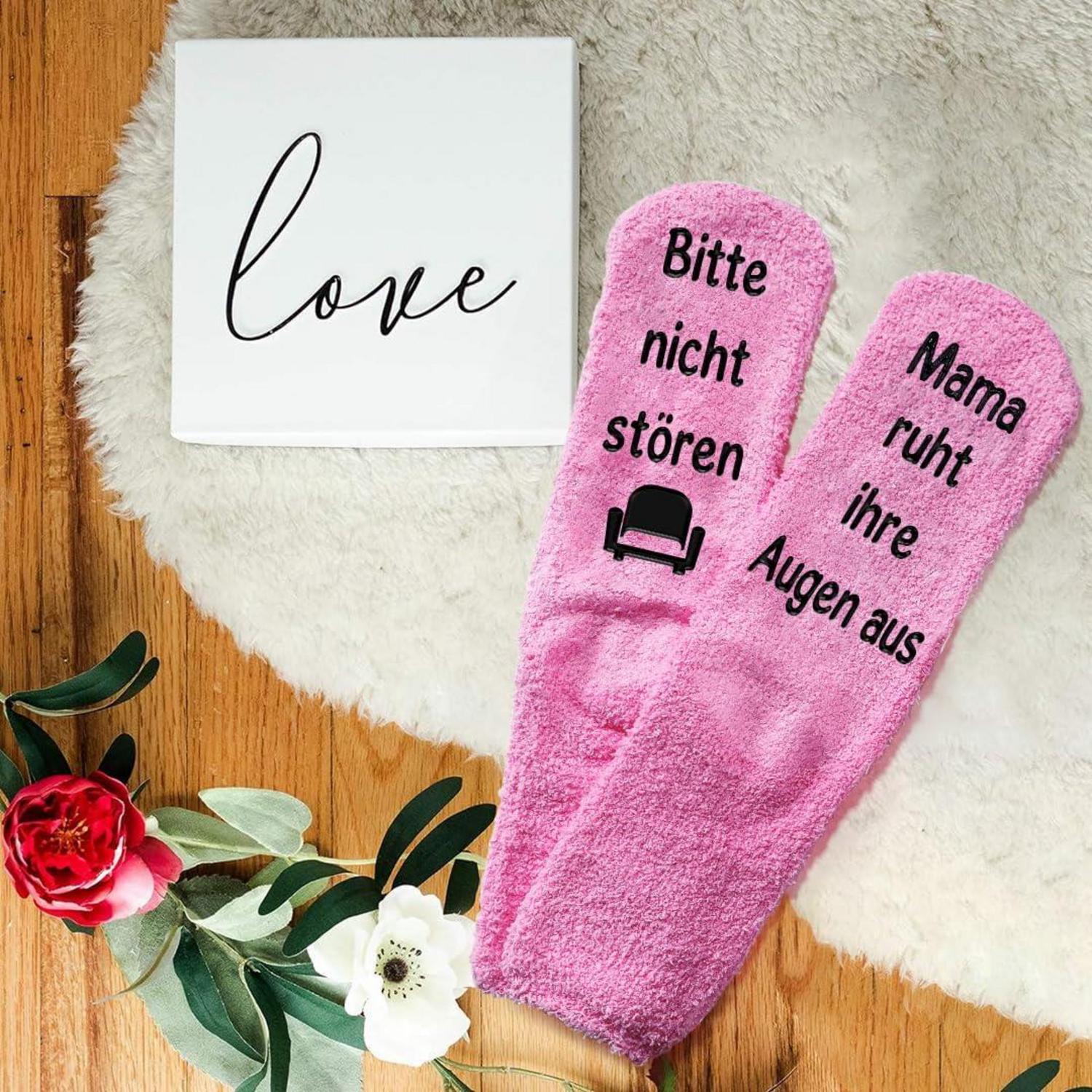 Bitte nicht stören Mama Socken Lustiges Muttertagsgeschenk
