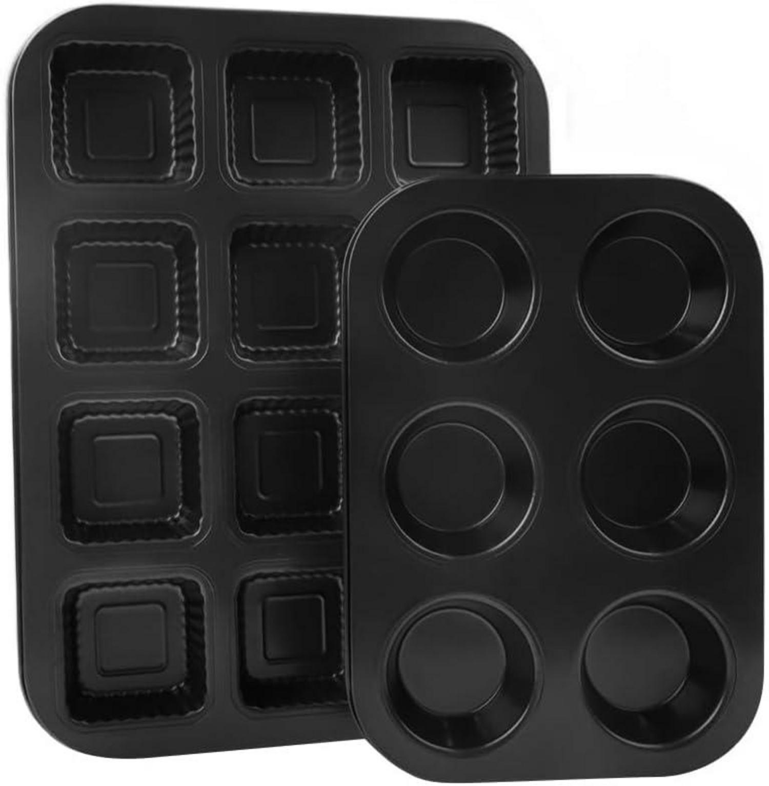 Brownie Muffinform Backblech 2er-Pack, Antihaftbeschichtet