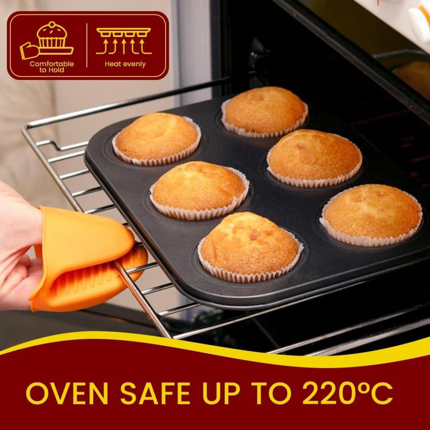 Bugucat Muffinform Backform 2er-Pack Antihaftbeschichtet 12+6 Muffins