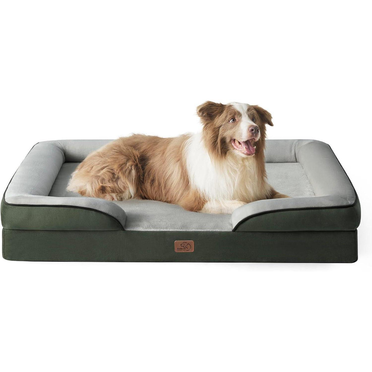 Orthopädisches Hundebett L 97x71cm Tannengrün