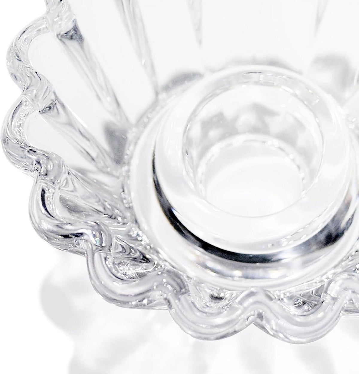 3er Set Klarer Glas Kerzenhalter Stabkerzenständer Hochzeit