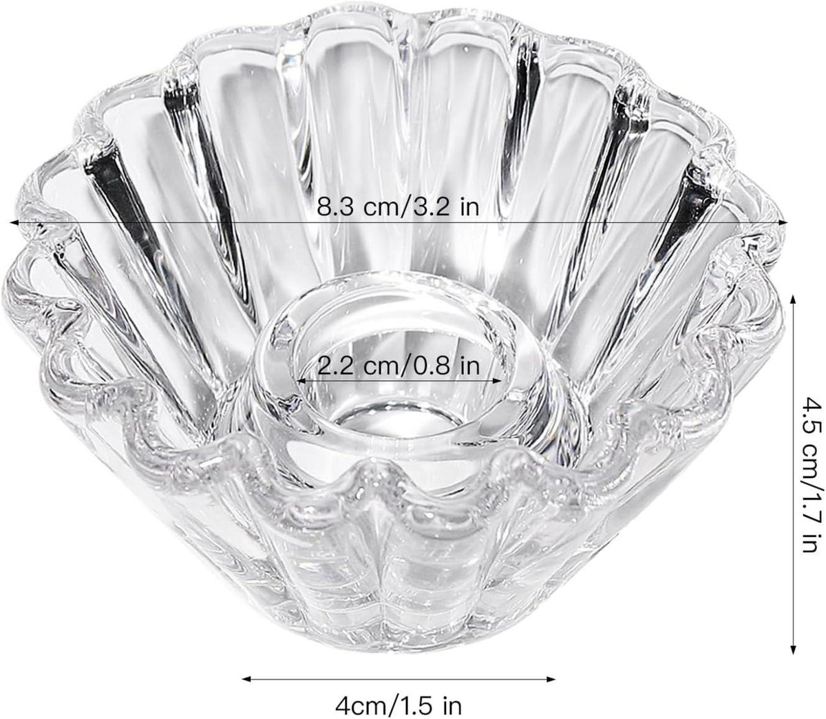 Kerzenhalter Glas Stabkerzen 3er Set Klar Hochzeit Party Tischdeko