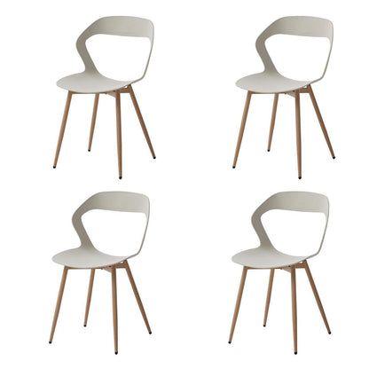 Moderner Esszimmerstuhl Set (4x) – Beige & Natürliche Farbe