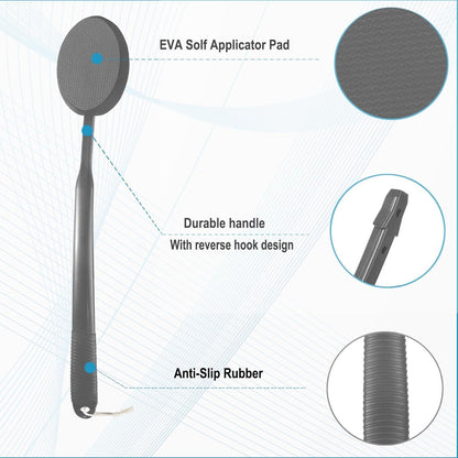 Rückenlotion Applikator Set mit Extra langem Griff Grau