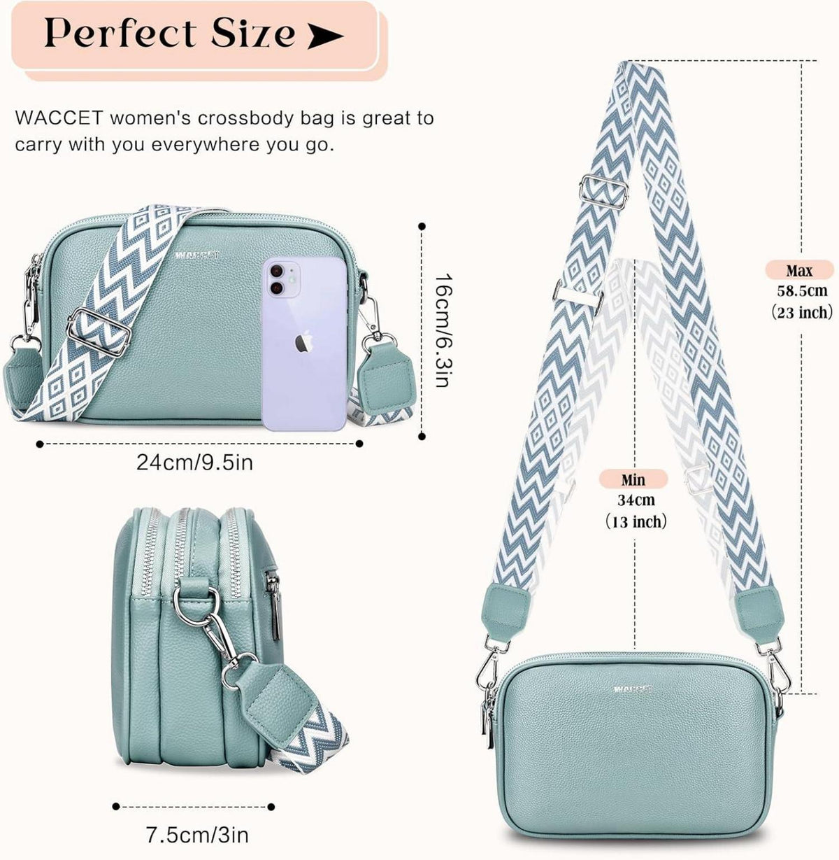 Moderne Damen Umhängetasche PU Leder Crossbody Bag