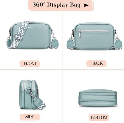 Umhängetasche Damen Schultertasche PU Leder Crossbody Bag