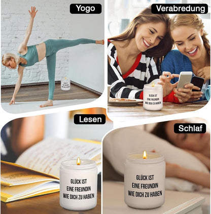 Geschenk für Freundin Lavendel Duftkerze Geburtstag Weihnachten