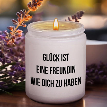 Beste Freundin Geschenk: Lavendel Duftkerze 200g Soyawachs
