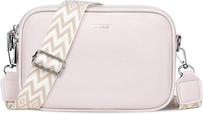 Damen-Umhängetasche PU Leder Crossbody Schwarz Verstellbarer