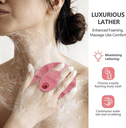 Silikon Körperbürste Sanftes Peeling Bade Duschbürste Rosa