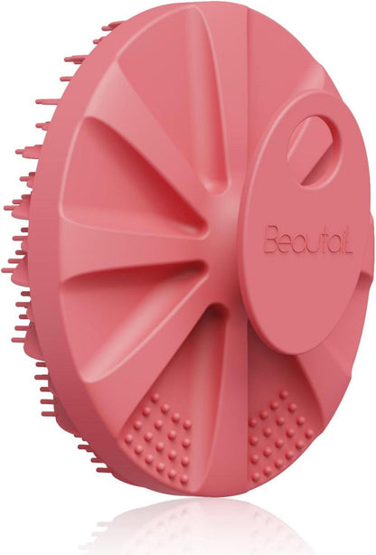 Silikon Duschbürste für empfindliche Haut, Rosa, Rutschfester Griff