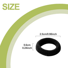 100 Stück Haargummis für Mädchen Klein Mini Schwarz