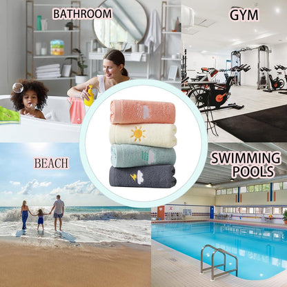 Gästetücher Set Handtücher Fitnessstudio Strand 4er Pack 34x74cm