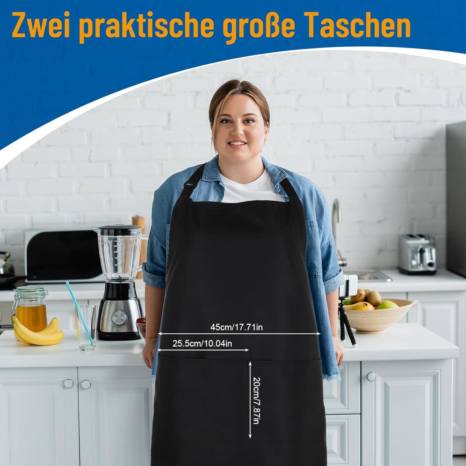 Lustige Schwarze Schürze Übergröße Damen Küche Kochen Wasserdicht
